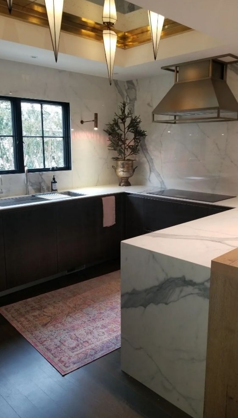 Modern kitchen remodel with new cabinets and countertops in Bergen NJ