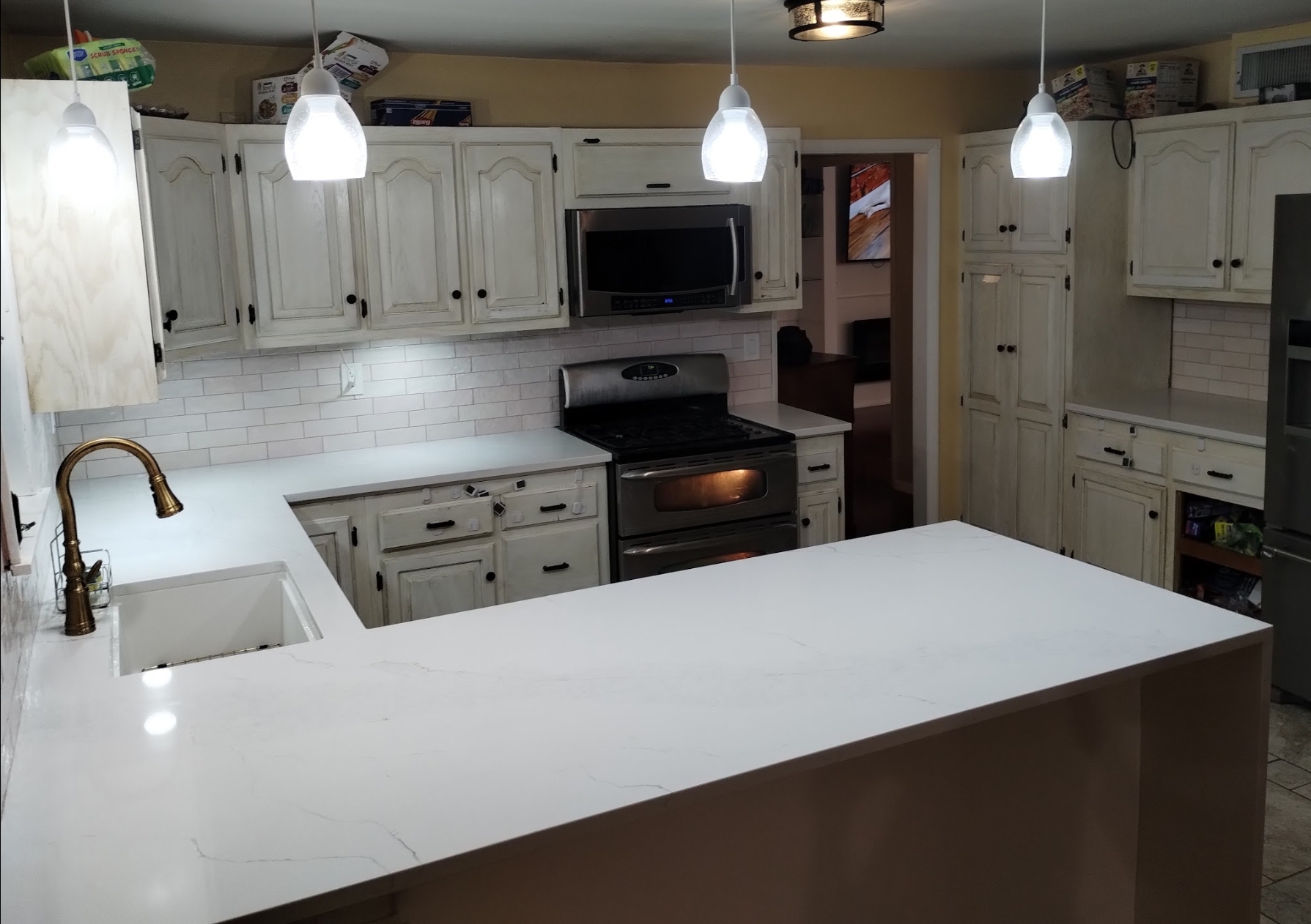 Countertop color samples used for design selection in Bergen County